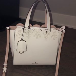 Kate Spade White Scalloped Satchel